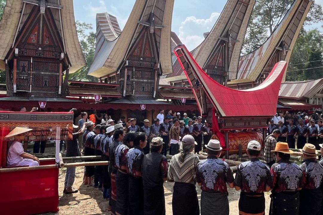 Ma’Palao während der Rambu-Solo-Prozession in Toraja