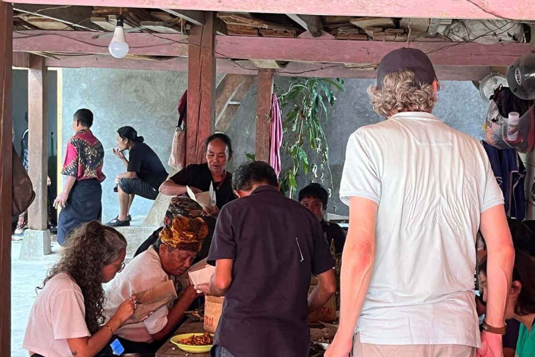 Mahlzeiten der Gastfamilie während des Rambu-Solo in Toraja 